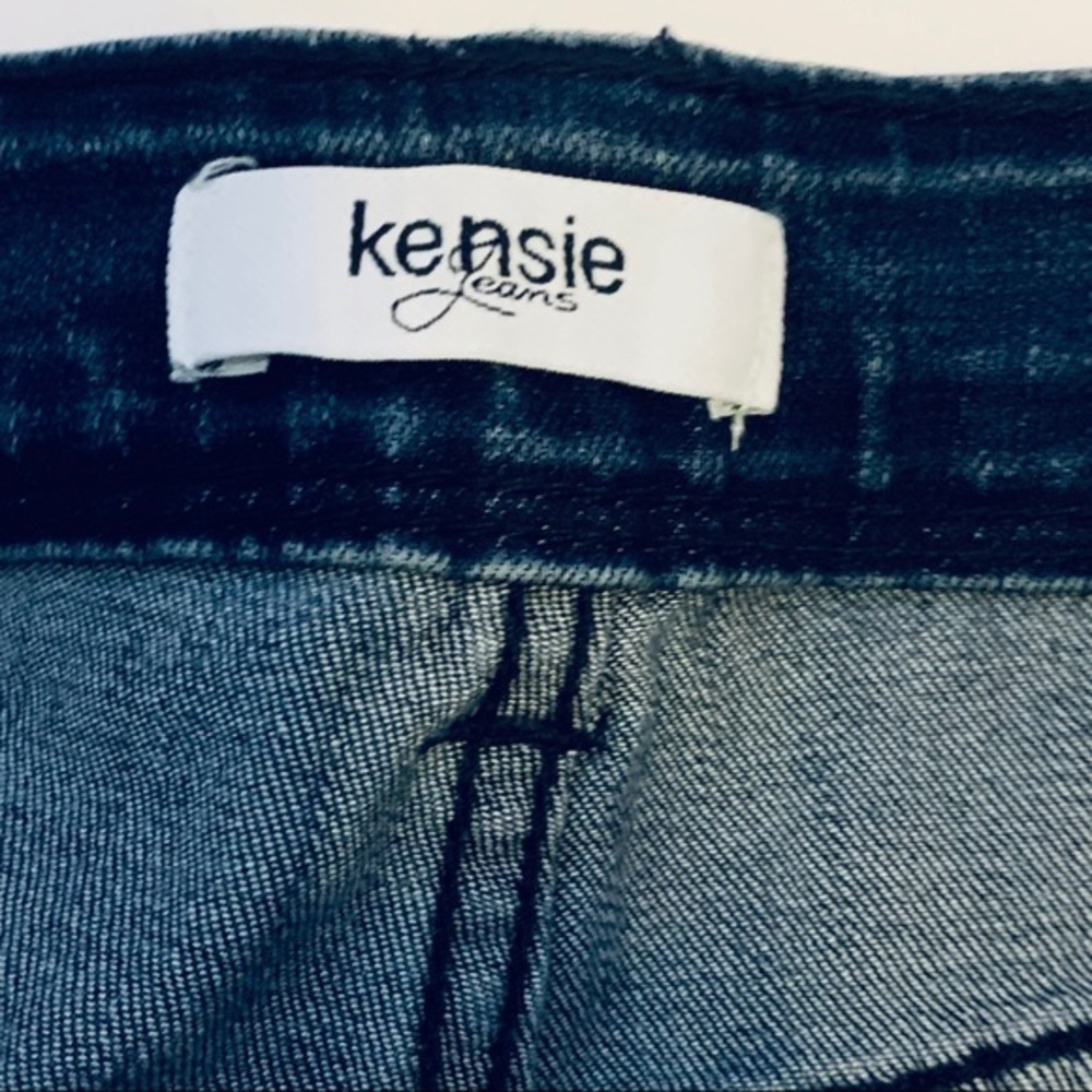 Kensie Skinny Embroidered Dark Wash Jeans-8 - Picture 8 of 9